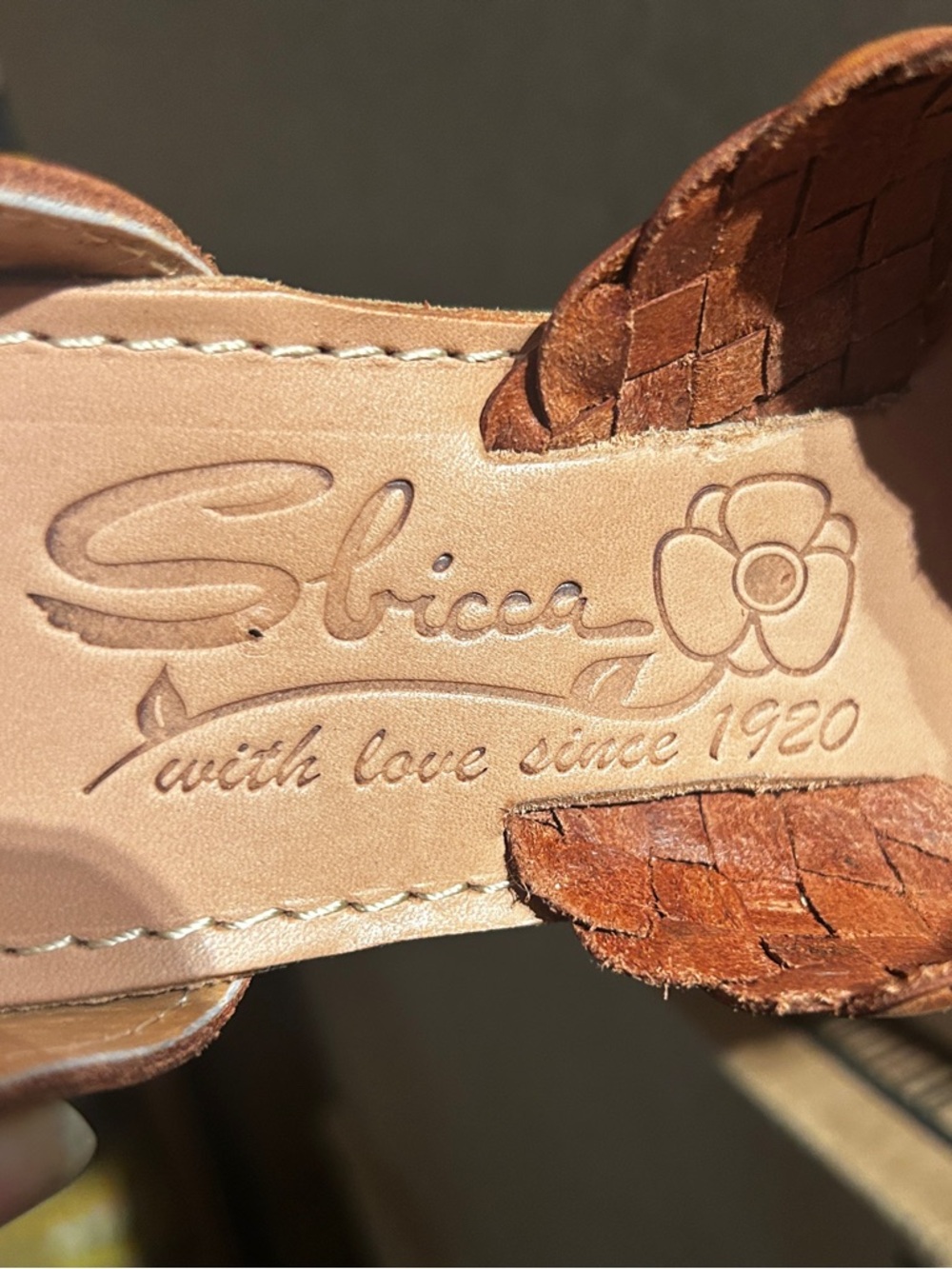 Women's Sayulita Flat Leather Sandal Huarache Size 6, COGNAC, Made in Mexico - Picture 8 of 9